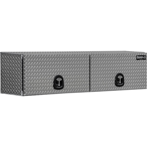 Buyers Products 16x13x72 Inch Diamond Tread Aluminum Topsider Truck Box with Flip-Up Doors 1701351 - main